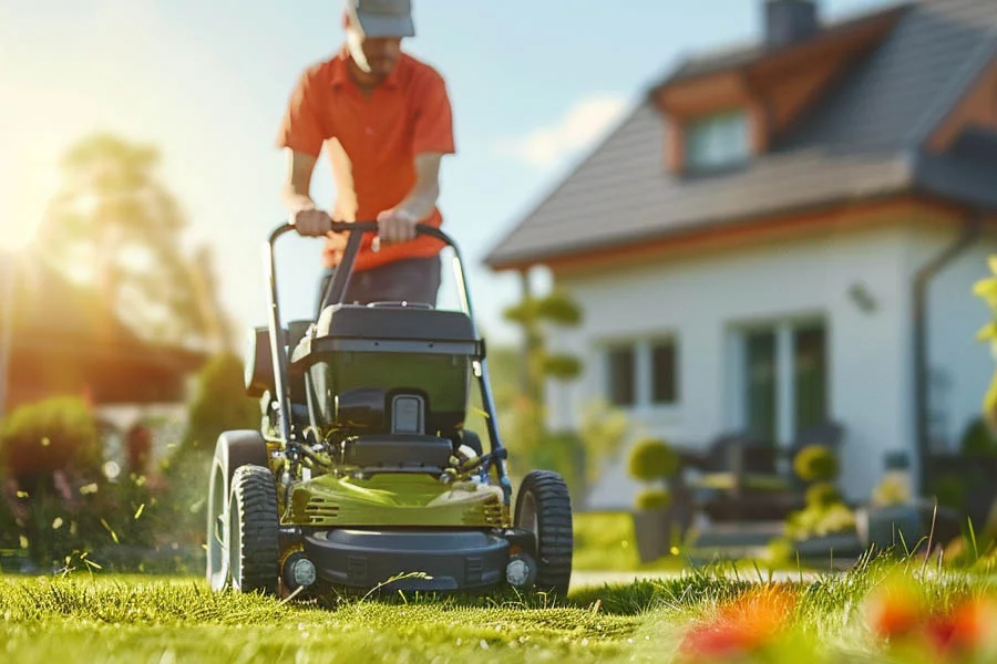 small battery powered lawn mower